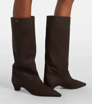 Prada Leather knee-high boots | Thumbnail 6