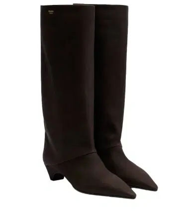 Prada Leather knee-high boots | Thumbnail 1