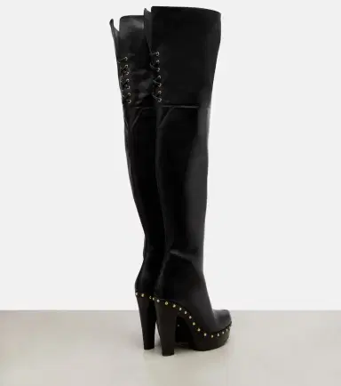 Chloé Chloé Lola studded leather over-the-knee boots | Thumbnail 4 Chloé Chloé Lola studded leather over-the-knee boots | Thumbnail 4