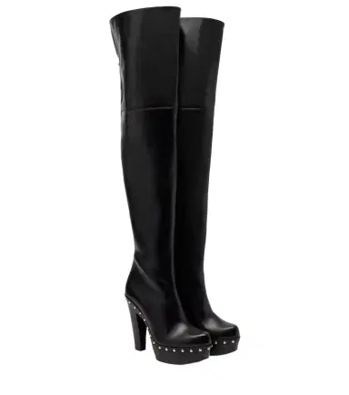 Chloé Chloé Lola studded leather over-the-knee boots | Thumbnail 1 Chloé Chloé Lola studded leather over-the-knee boots | Thumbnail 1