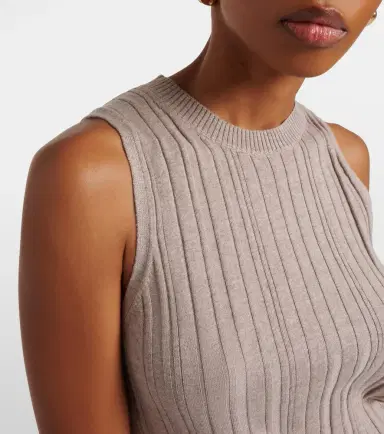 Jardin des Orangers Cotton, silk, and cashmere tank top | Thumbnail 3