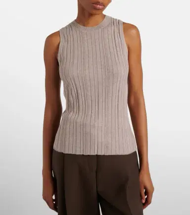 Jardin des Orangers Cotton, silk, and cashmere tank top | Thumbnail 4