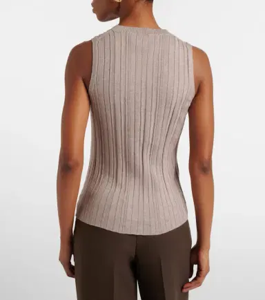 Jardin des Orangers Cotton, silk, and cashmere tank top | Thumbnail 5