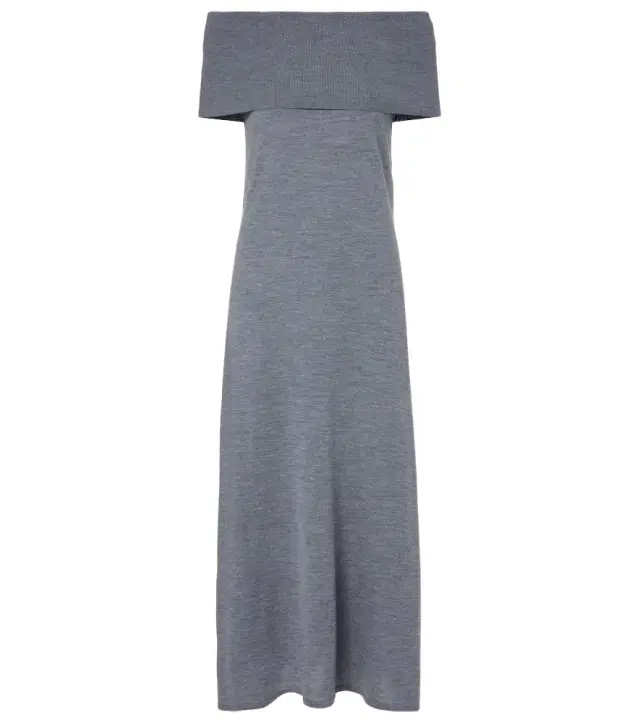 Jardin des Orangers Off-shoulder virgin wool maxi dress