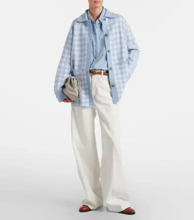 Jardin des Orangers Gingham wool and cashmere cardigan | Thumbnail 3 Jardin des Orangers Gingham wool and cashmere cardigan | Thumbnail 3