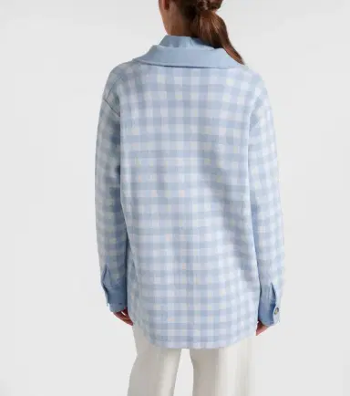 Jardin des Orangers Gingham wool and cashmere cardigan | Thumbnail 5 Jardin des Orangers Gingham wool and cashmere cardigan | Thumbnail 5