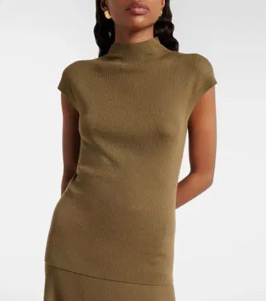 Jardin des Orangers Ribbed-knit virgin wool top | Thumbnail 2