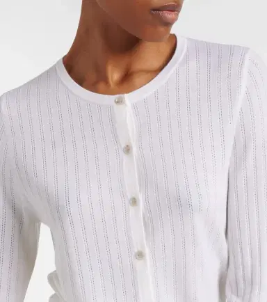 Jardin des Orangers Pointelle virgin wool cardigan | Thumbnail 3