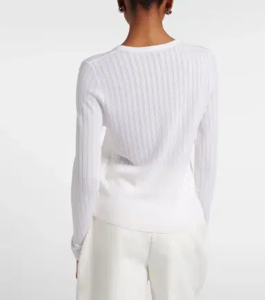 Jardin des Orangers Pointelle virgin wool cardigan | Thumbnail 5