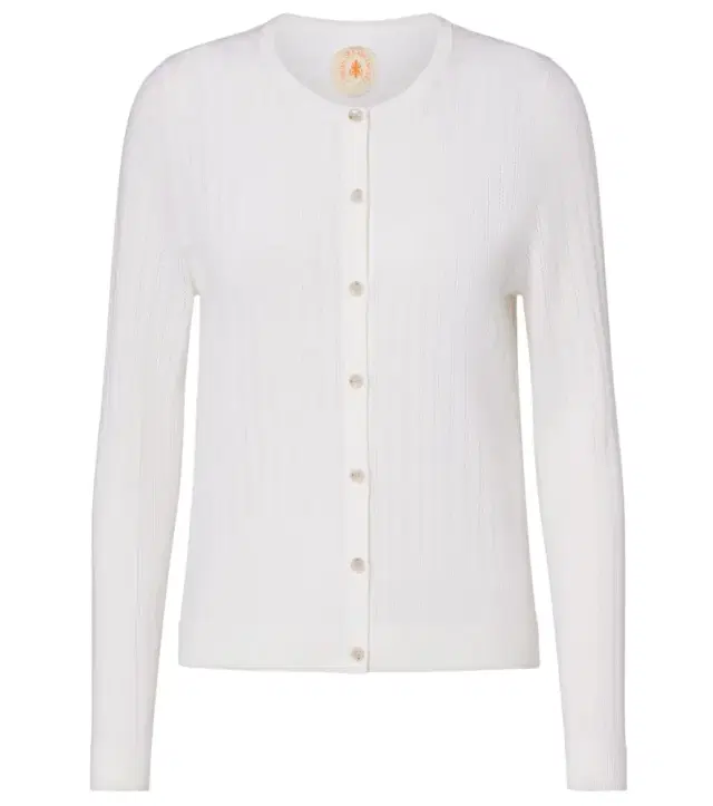 Jardin des Orangers Pointelle virgin wool cardigan