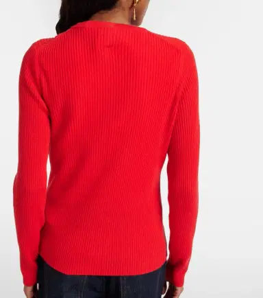 Jardin des Orangers Ribbed-knit scalloped wool and cashmere cardigan | Thumbnail 5