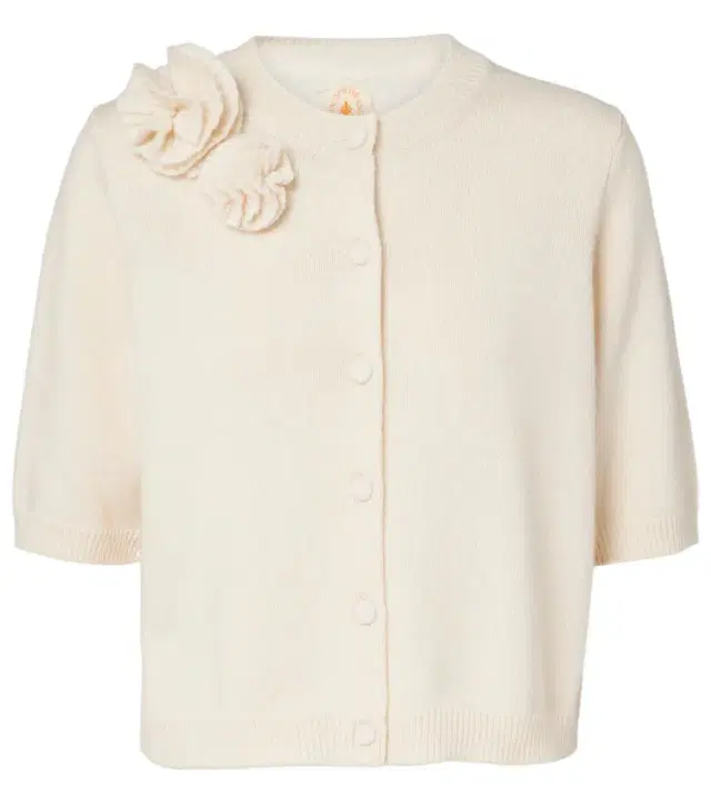 Jardin des Orangers Floral-appliqué wool and cashmere cardigan