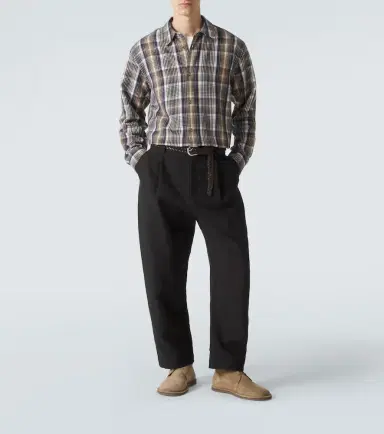 Studio Nicholson Tuck cotton-blend tapered pants | Thumbnail 5