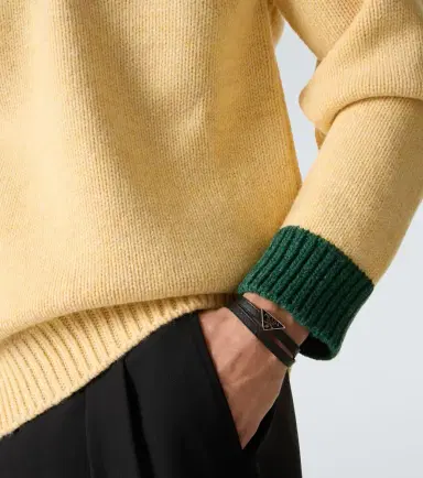 Prada Logo Saffiano leather bracelet | Thumbnail 4