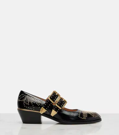 Chloé Chloé Susanna 40 studded leather Mary Jane pumps | Thumbnail 3