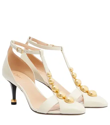 Chloé Chloé Cleia embellished leather pumps | Thumbnail 1 Chloé Chloé Cleia embellished leather pumps | Thumbnail 1