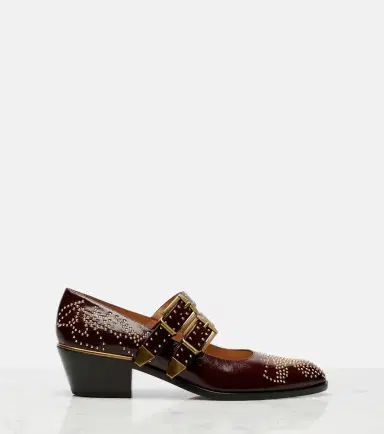 Chloe Chloé Susanna 40 studded leather Mary Jane pumps | Thumbnail 2