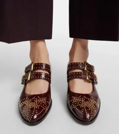 Chloe Chloé Susanna 40 studded leather Mary Jane pumps | Thumbnail 6