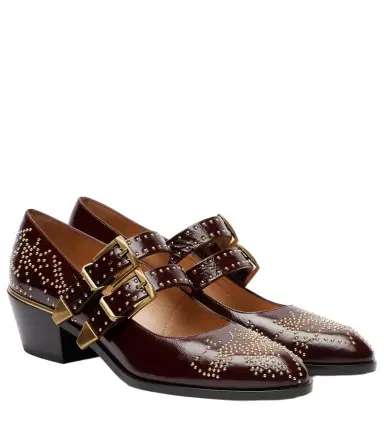 Chloe Chloé Susanna 40 studded leather Mary Jane pumps | Thumbnail 1