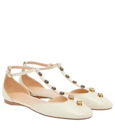 Chloé Chloé Celeste embellished leather flats | Thumbnail 1