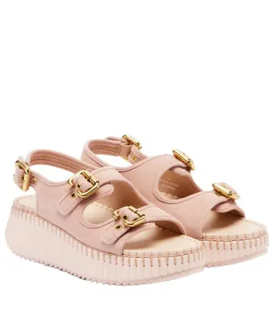 Chloe Chloé Nama suede platform sandals | Thumbnail 1