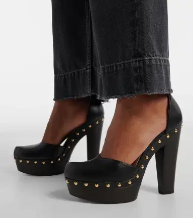 Chloé Chloé Lola studded leather platform pumps | Thumbnail 5