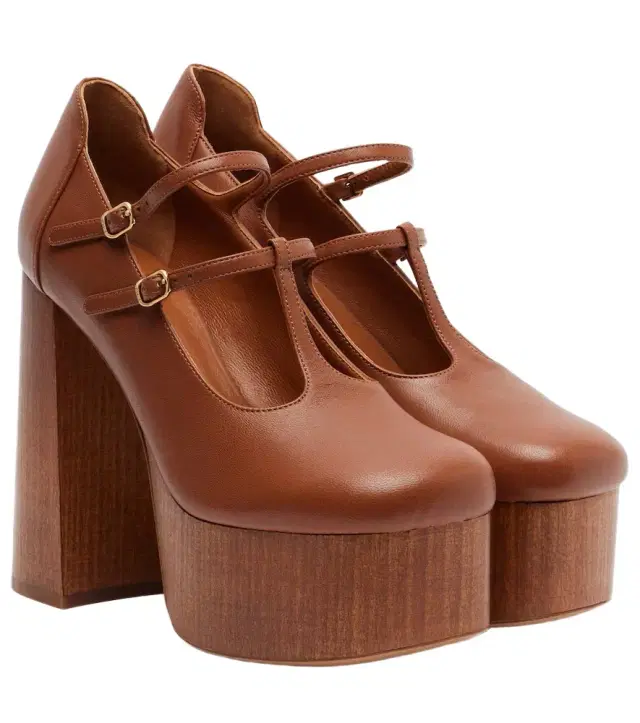 Chloe Chloé Loti leather platform Mary Jane pumps