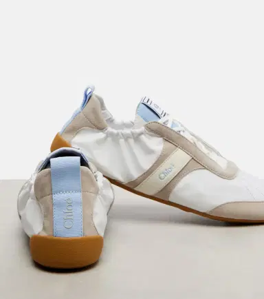 Chloe Chloé Chloé Kick suede-trimmed sneakers | Thumbnail 4 Chloe Chloé Chloé Kick suede-trimmed sneakers | Thumbnail 4