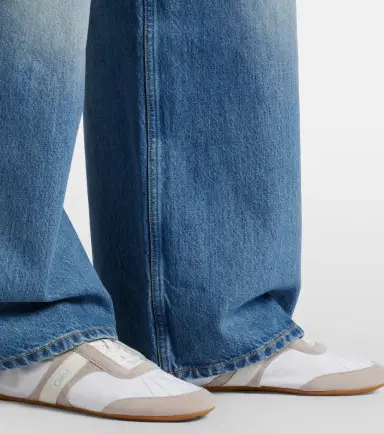 Chloe Chloé Chloé Kick suede-trimmed sneakers | Thumbnail 5 Chloe Chloé Chloé Kick suede-trimmed sneakers | Thumbnail 5