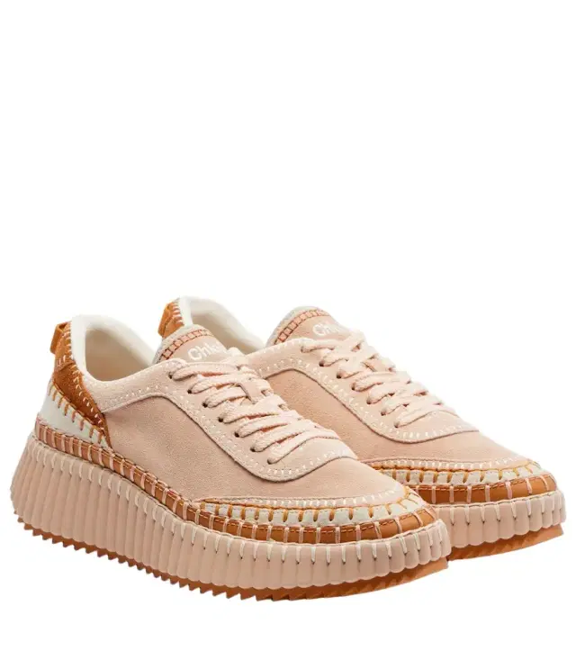 Chloe Chloé Nama suede platform sneakers