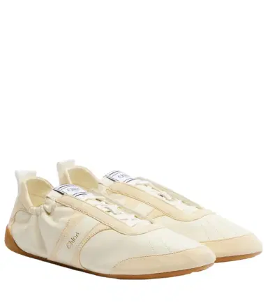 Chloé Chloé Chloé Kick leather and suede sneakers | Thumbnail 1 Chloé Chloé Chloé Kick leather and suede sneakers | Thumbnail 1
