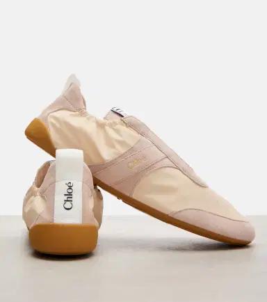 Chloé Chloé Chloé Kick suede-trimmed sneakers | Thumbnail 4 Chloé Chloé Chloé Kick suede-trimmed sneakers | Thumbnail 4