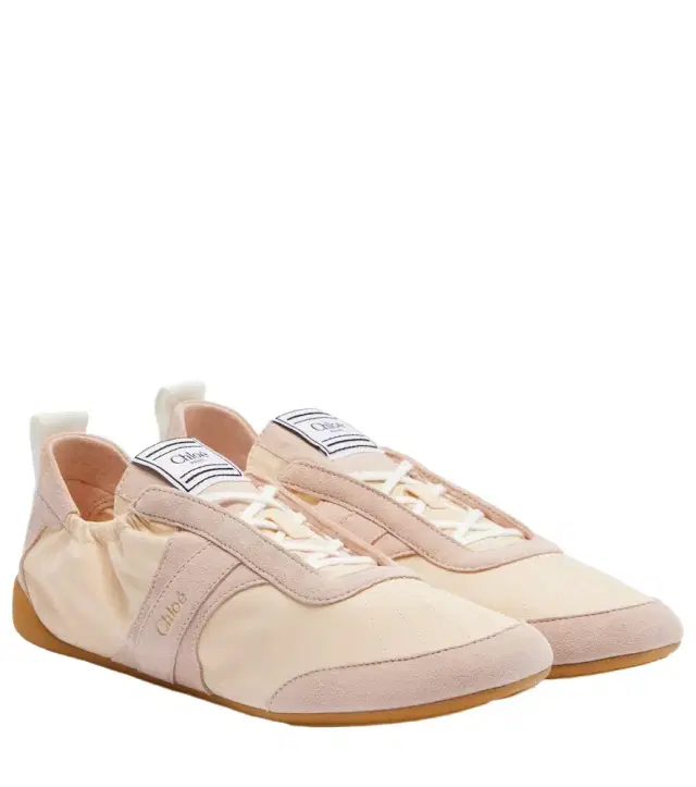Chloé Chloé Kick suede-trimmed sneakers
