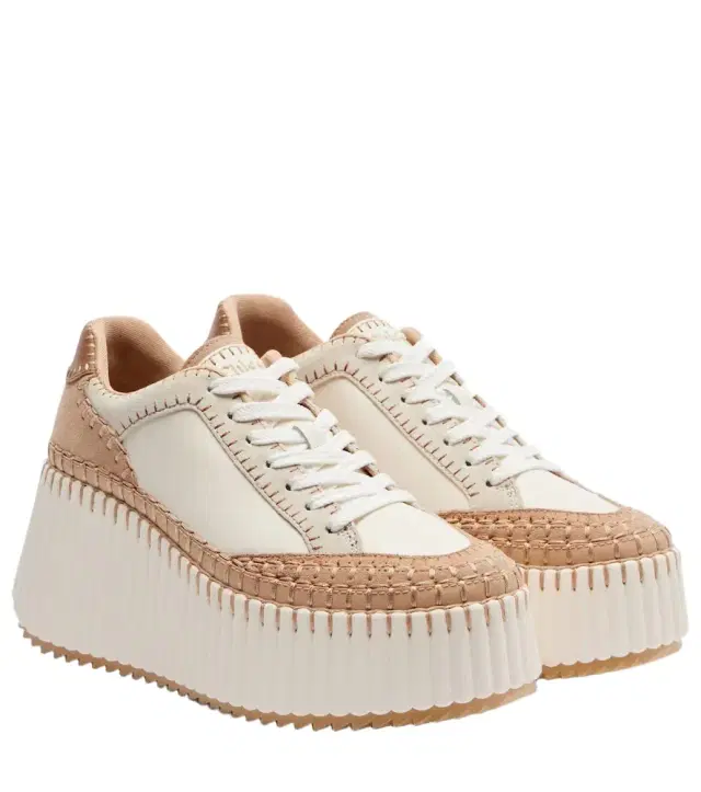 Chloe Chloé Nama leather platform sneakers