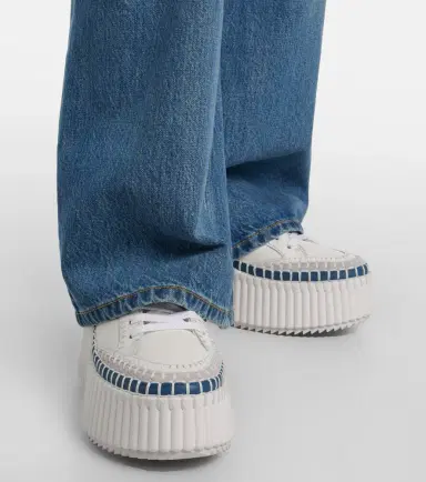 Chloe Chloé Nama leather platform sneakers | Thumbnail 6 Chloe Chloé Nama leather platform sneakers | Thumbnail 6