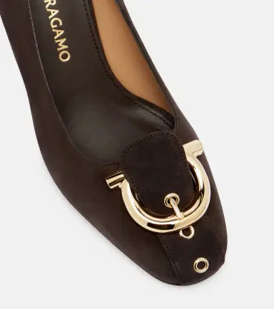Ferragamo Gancini suede pumps | Thumbnail 4 Ferragamo Gancini suede pumps | Thumbnail 4
