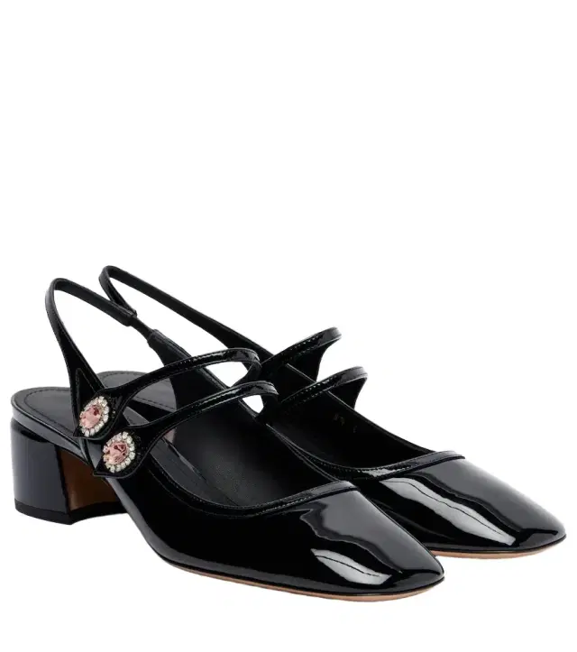 Ferragamo Milly patent leather slingback pumps
