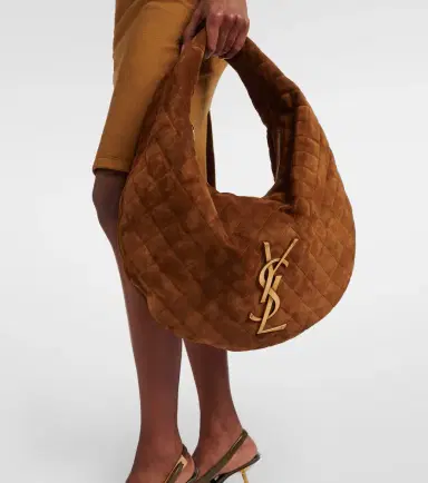Saint Laurent Icare Medium quilted suede shoulder bag | Thumbnail 7