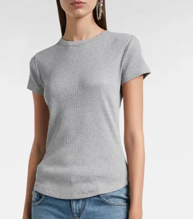 Isabel Marant Taomi ribbed-knit cotton jersey T-shirt | Thumbnail 6 Isabel Marant Taomi ribbed-knit cotton jersey T-shirt | Thumbnail 6
