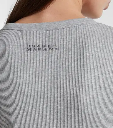 Isabel Marant Taomi ribbed-knit cotton jersey T-shirt | Thumbnail 7 Isabel Marant Taomi ribbed-knit cotton jersey T-shirt | Thumbnail 7