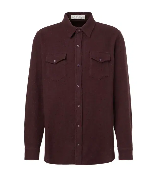 God's True Cashmere Claret cashmere shirt with amethyst
