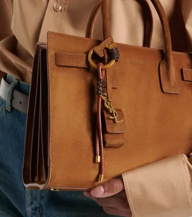 Saint Laurent Cassandre leather keyring | Thumbnail 4