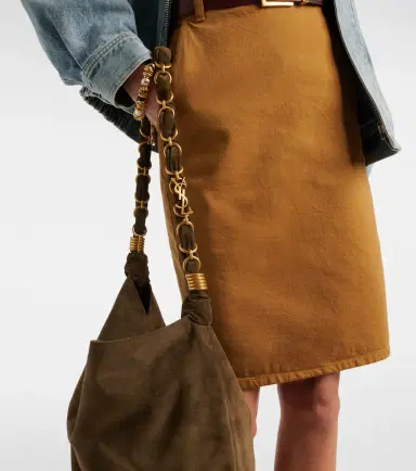 Saint Laurent Amalia suede shoulder bag | Thumbnail 6