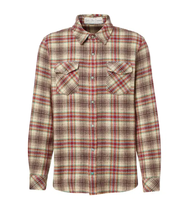 God's True Cashmere Balance cashmere shirt with emerald