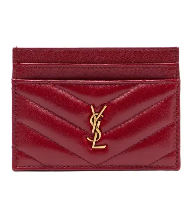 Saint Laurent Cassandre matelassé leather card holder