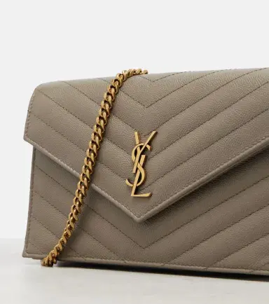 Saint Laurent Cassandre matelassé leather wallet on chain | Thumbnail 2
