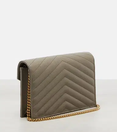 Saint Laurent Cassandre matelassé leather wallet on chain | Thumbnail 4