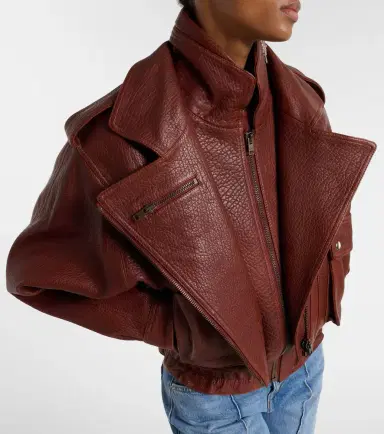 Isabel Marant Aneli leather bomber jacket | Thumbnail 4 Isabel Marant Aneli leather bomber jacket | Thumbnail 4