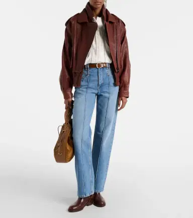 Isabel Marant Aneli leather bomber jacket | Thumbnail 5 Isabel Marant Aneli leather bomber jacket | Thumbnail 5