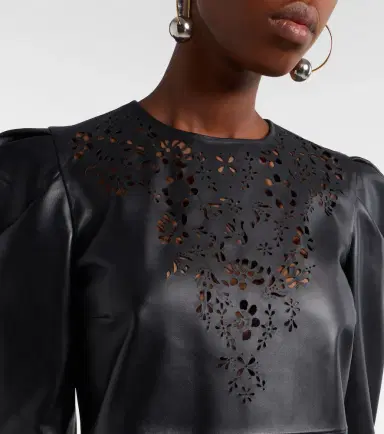 Isabel Marant Nala laser-cut leather minidress | Thumbnail 2